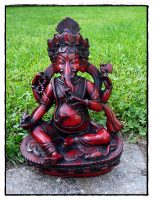 Lord Ganesha Statue magagoniefarben