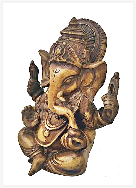 Kleiner brauner Ganesha Seitenansicht