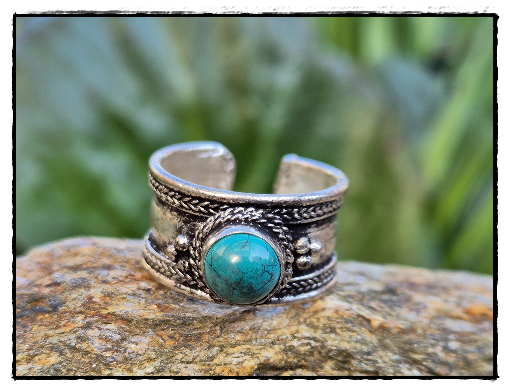 Tibetischer Ring mit Türkis