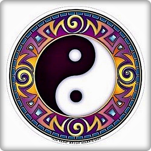 Fensterbild Yin Yang