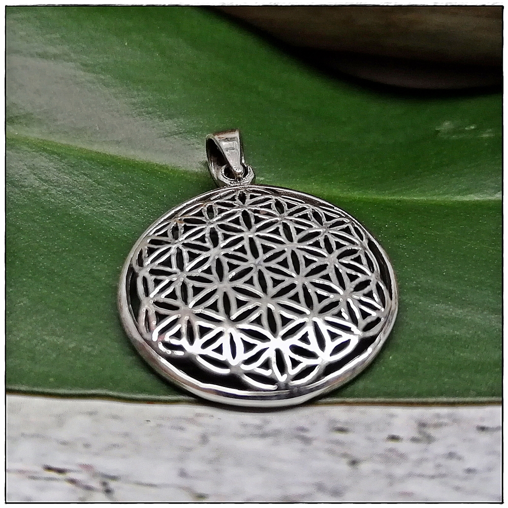 Kette Blume des Lebens aus Silber