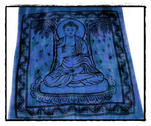 Batiktuch Buddha mit Mudra