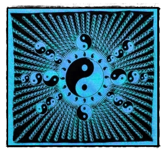 Batiktuch Yin Yang