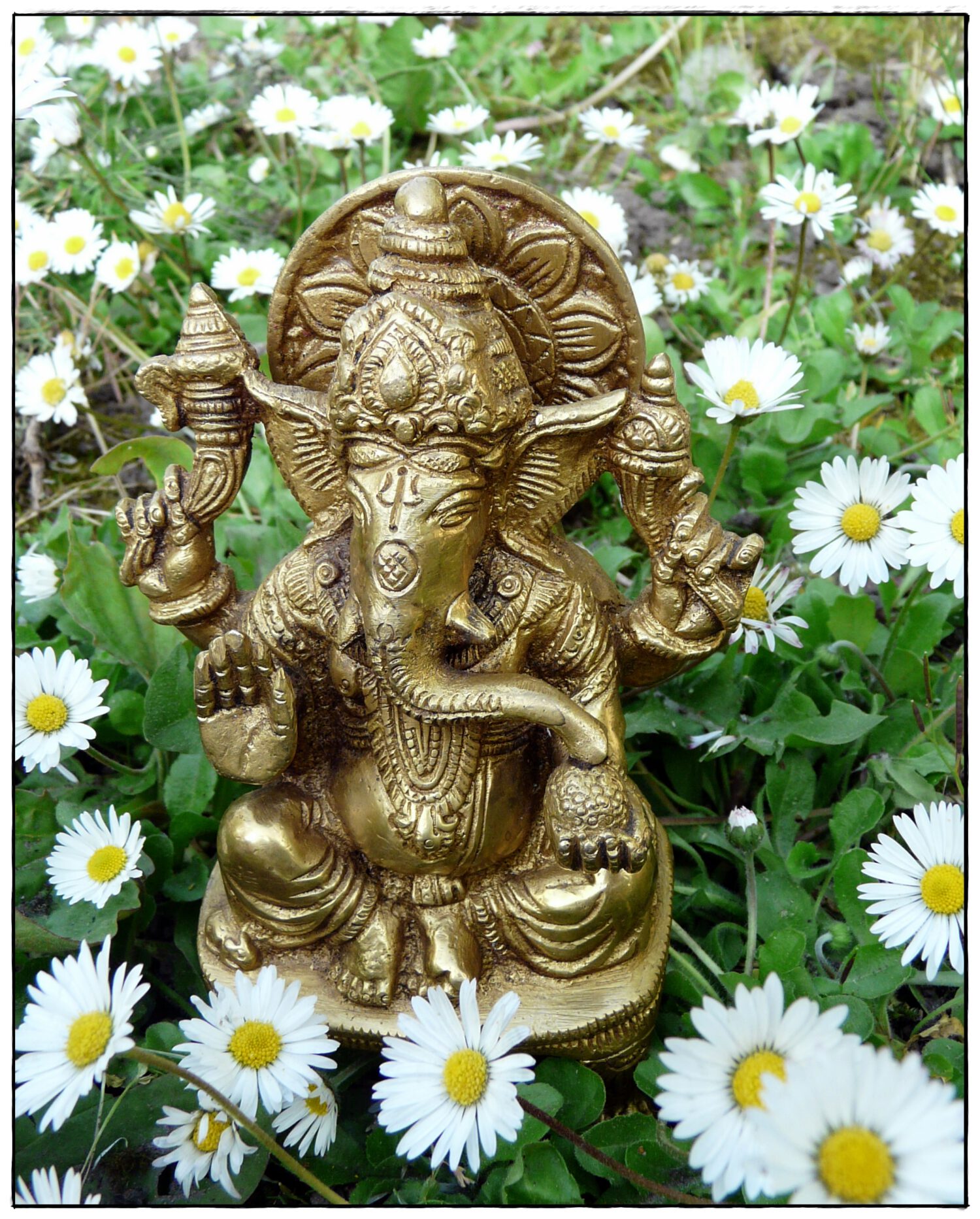 Ganesha Statue aus Messing