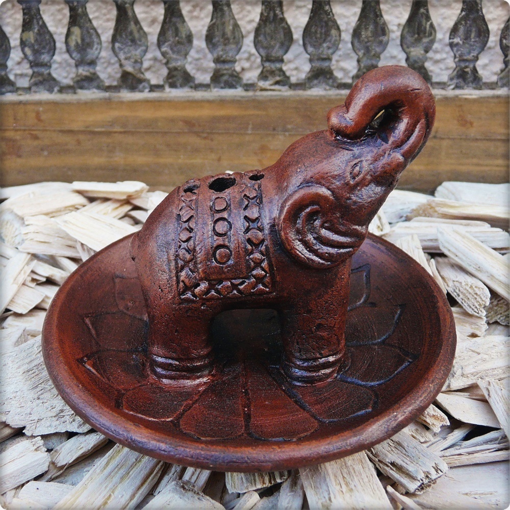 Räucherhalter Elefant aus Ton