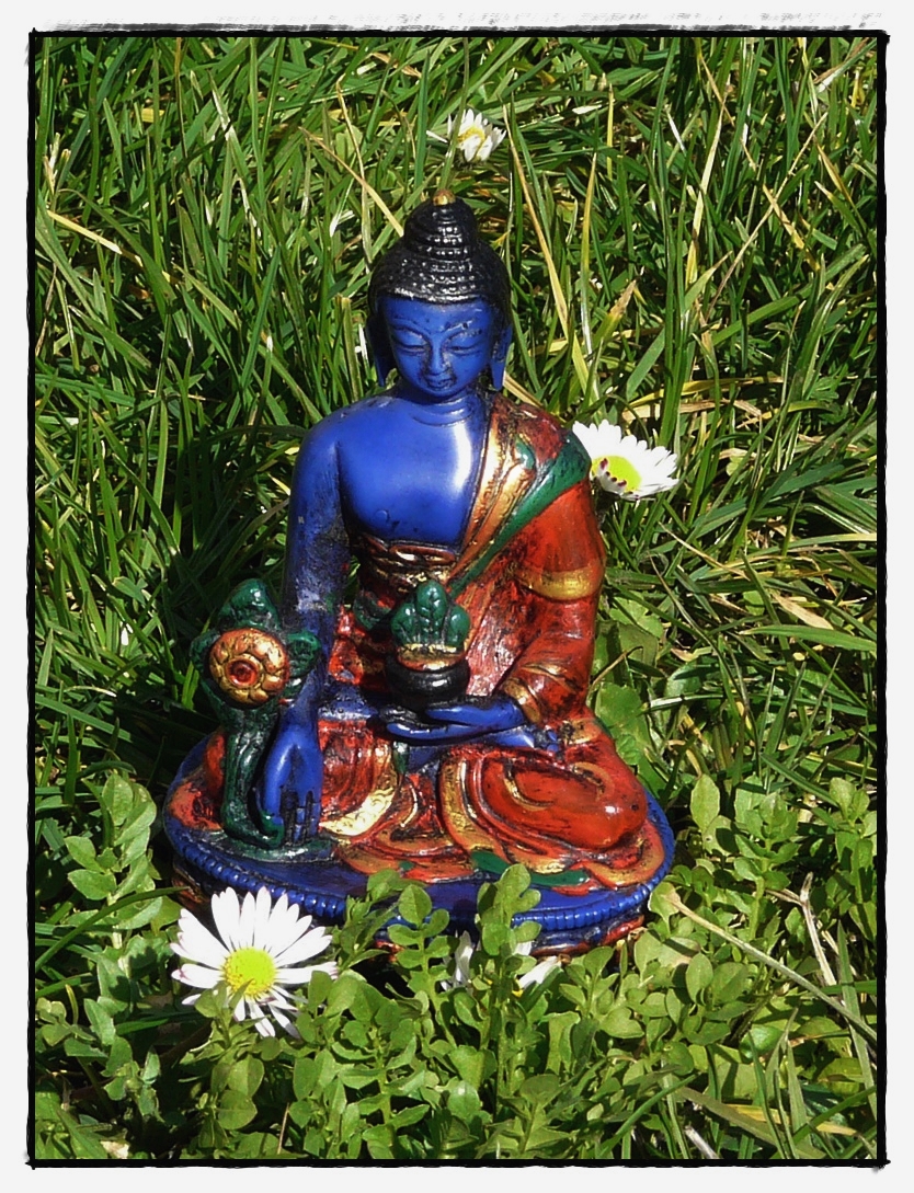 Medizin Buddha im Gras