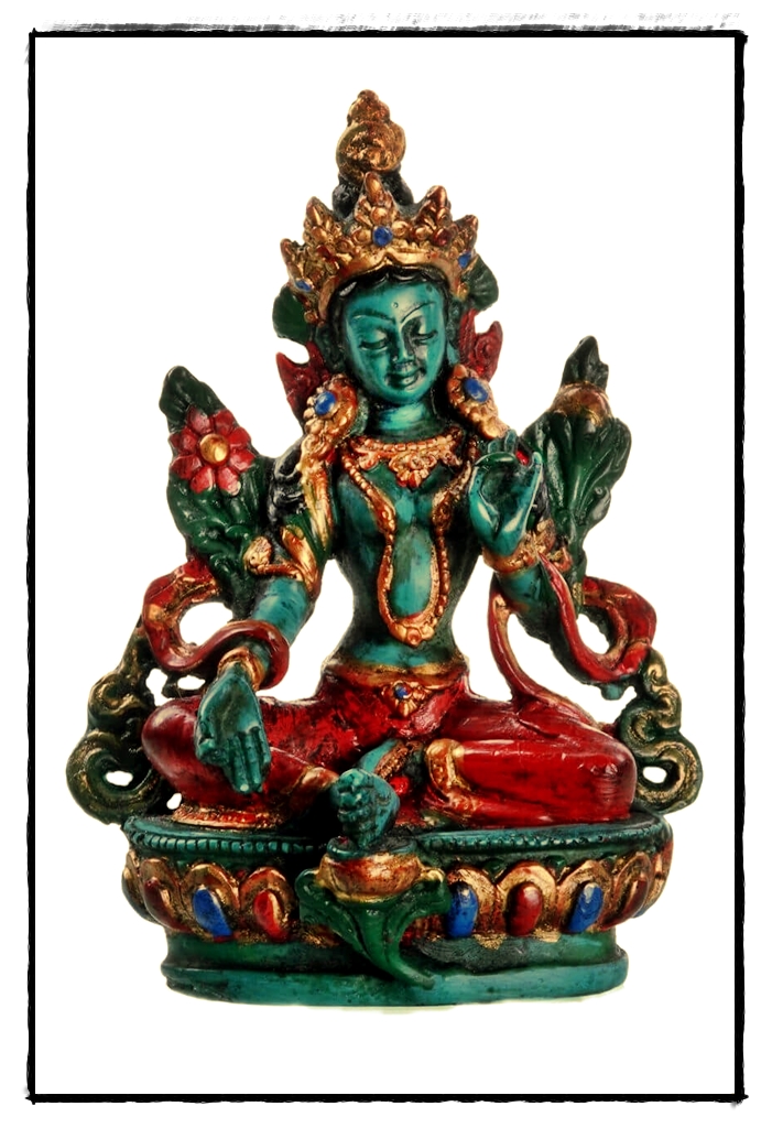 Kleine grüne Tara Figur aus Nepal