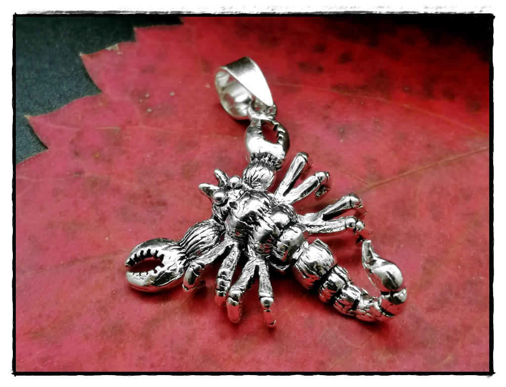 Schmuckanhänger Symbol Skorpion, Silber