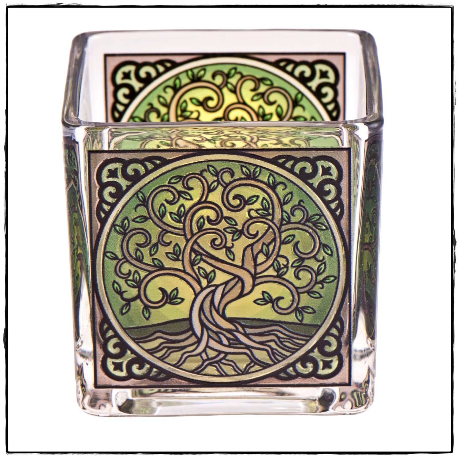 Teelichtglas Yggdrasil