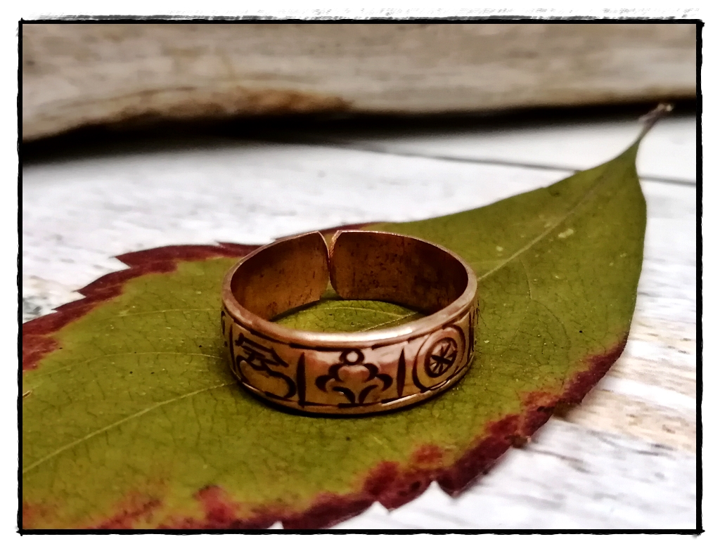 Kupfer Ring Glückssymbole