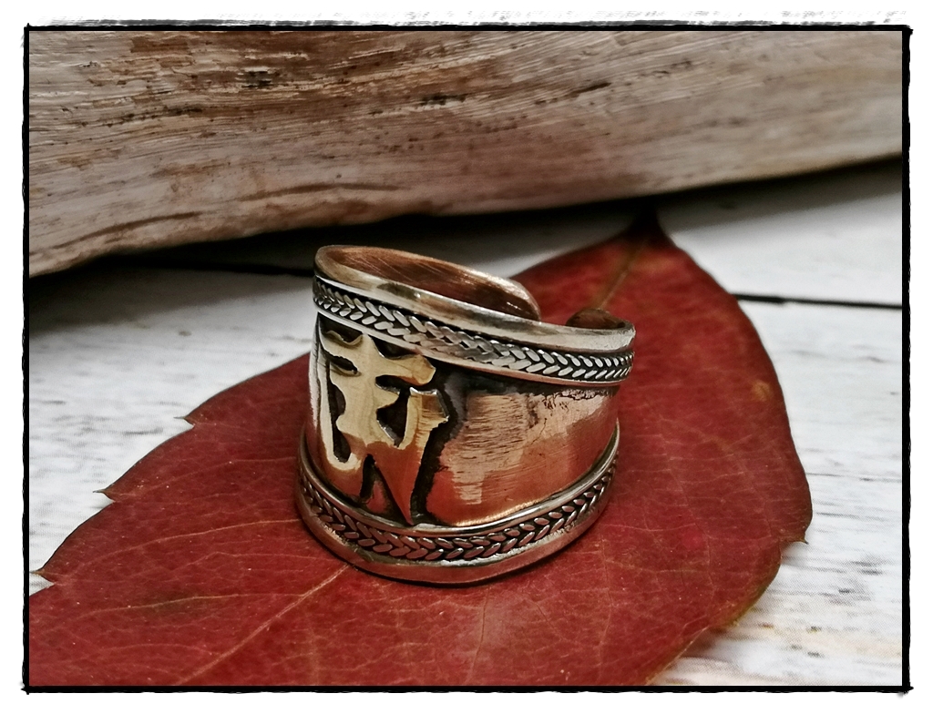 Kupfer Ring mit OM-Zeichen