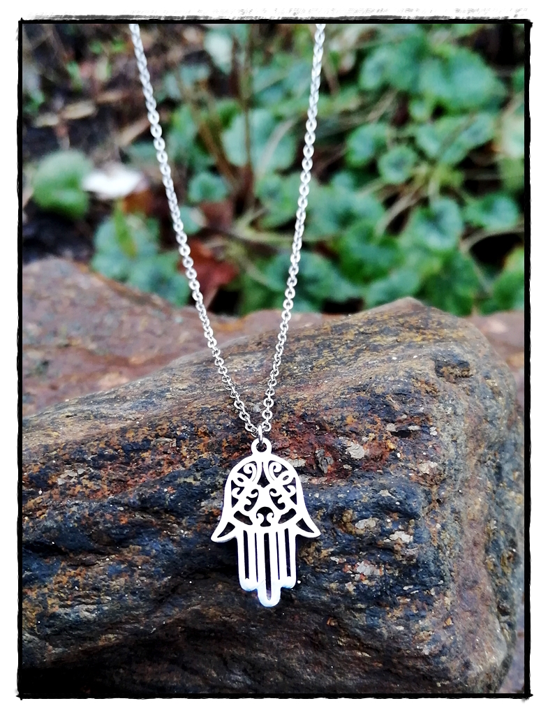 Kette Hamsa Hand aus Edelstahl