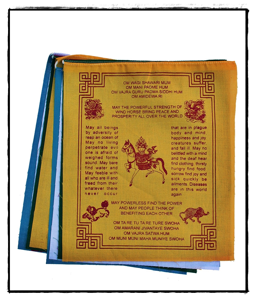 Englische Lungta Gebetsfahne