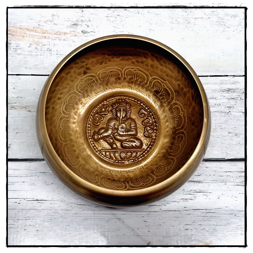 Klangschale mit Ganesha