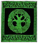 Wandtuch Weltenbaum grün