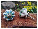 Schrankknopf mit Blumenmuster