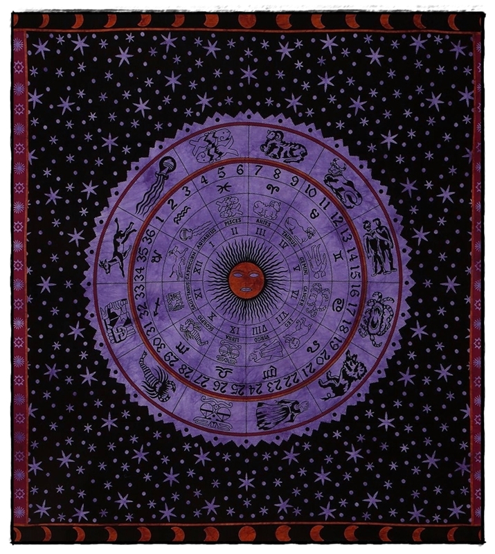 Wandtuch Astrologie lila