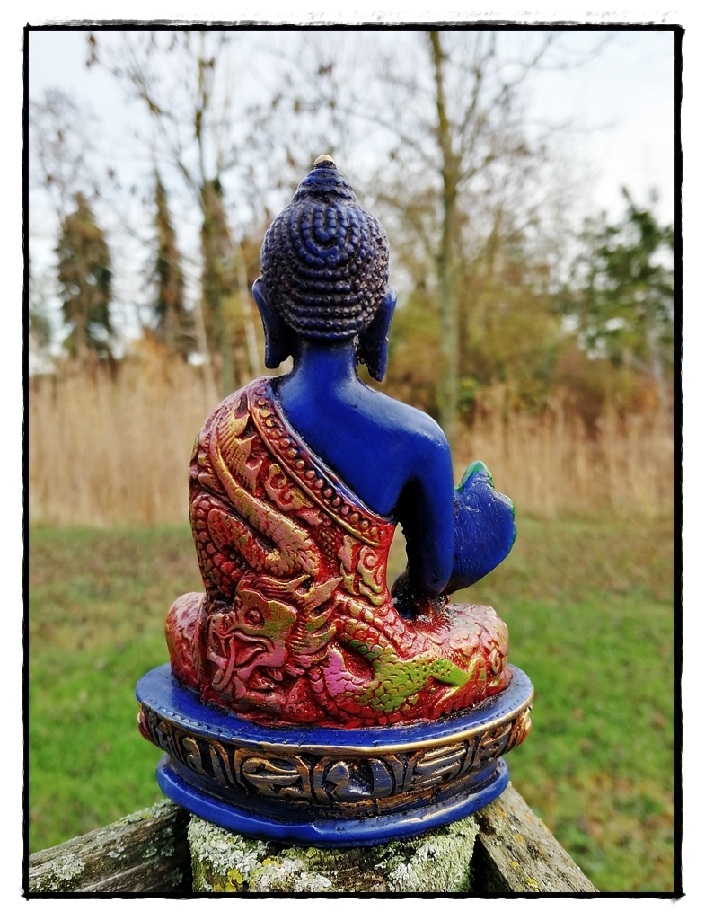 Medizin Buddha Statue handbemalt