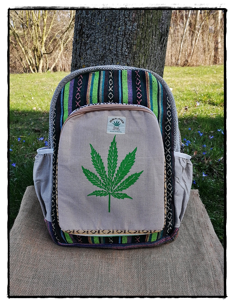 Hippie Rucksack Cannabisblatt