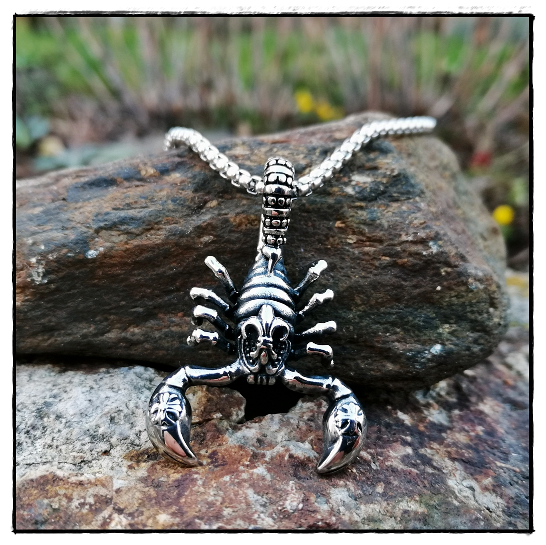 Edelstahl Skorpion Anhänger