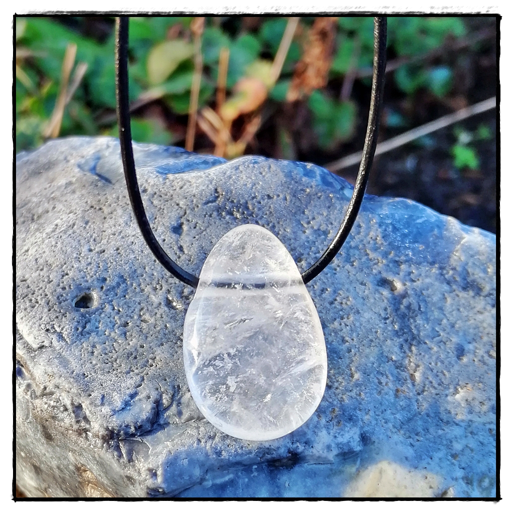 Bergkristall Lochstein Anhänger