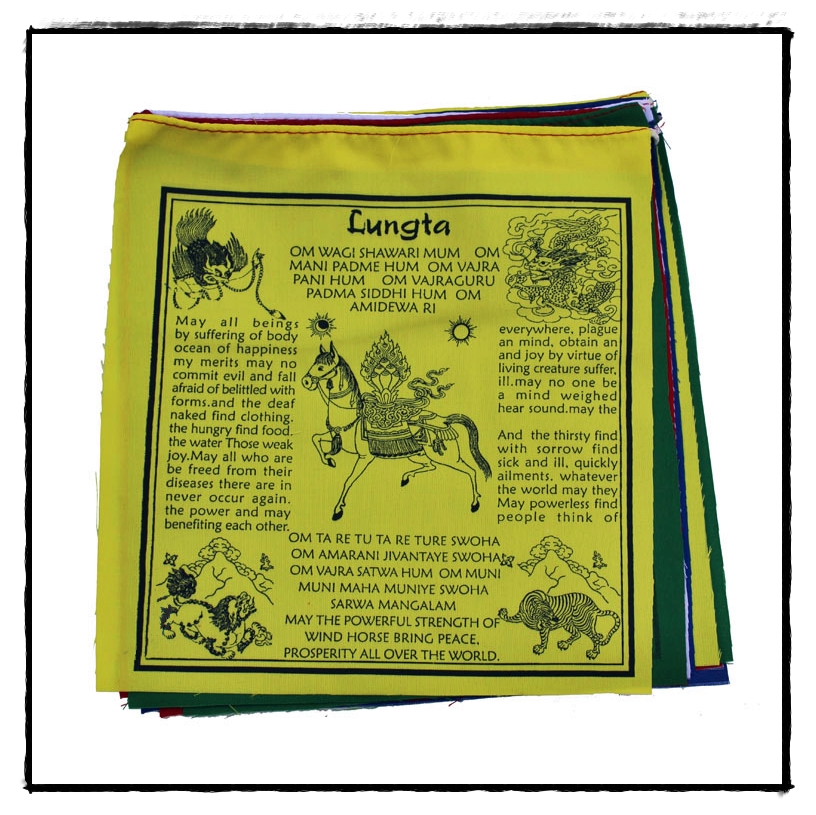 Englische Windpferd Gebetsfahne