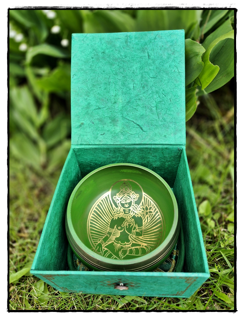 Klangschalen-Geschenkset Grüne Tara
