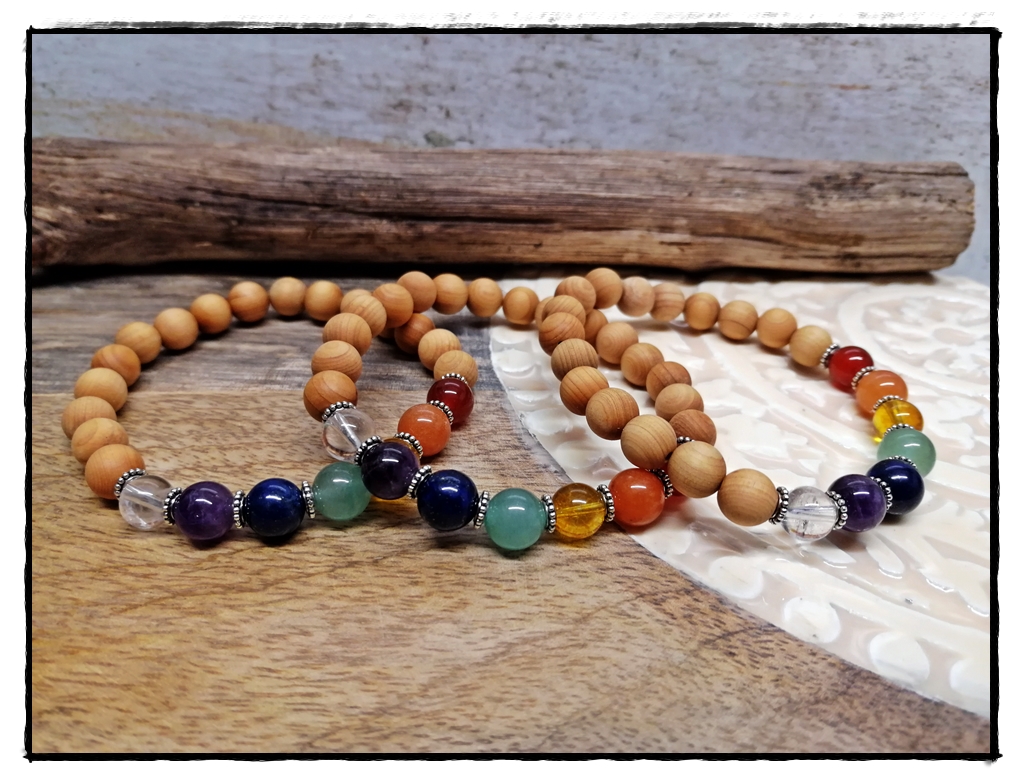Sandelholz Chakra-Armband